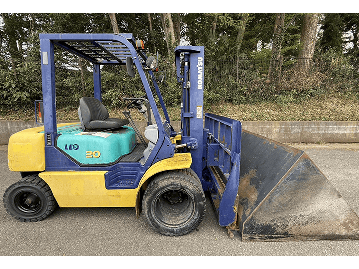 コマツ FD20HC-12／2.0t／3Mマスト／MT／バケット付き／ヒンジ